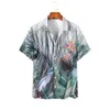 Мужские повседневные рубашки с модным принтом, мужская летняя гавайская рубашка, рубашка с коротким рукавом, кардиган, 3D повседневная одежда, одежда высокого качества, сорочка homme 230323