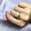 Cluster Rings Love Heart Emerald Ring Natural Real 925 Sterling Silver 3 5mm Gemstone