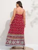 カジュアルドレスFinjani Womens Dress Plus Size Cami Dresses Summer Backless Maxi Dress Floral Print Formal Party Dresses230323