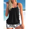 Costume da bagno Tankini sexy in due pezzi da donna nuovo Costume da bagno bikini a vita alta con stampa astratta 2023 Costume da bagno estivo Costume da bagno da spiaggia