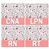 20 Pcs/Lot accessoires personnalisés conception médicale étiquette de nom horizontale PVC matériel nom Badges RN CNA LPN RT Badge copain pour infirmière cadeau