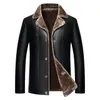 Men's Leather Faux Tree Men Leisure Slim High Quality Jacket 2023 Autumn Winter Classic Fashion With Fleece Thick Warm 230324