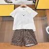 23ss boys designer brand kid sets t-shirt pants suit Round neck Pure cotton Bear printing short-sleeved shorts two-piece High quality Kids Clothes a1