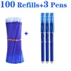 Jel Pens 1003 PCS Pens Çubukları Silinebilir Jel Kalem 0.5mm Yatırma Yıkanabilir Saplama Okul Ofis Malzemeleri Kırtasiye 230324