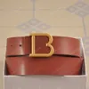 burrberrry Men Copper Designer Buckle Highquality Belts Cowhide Belt Smooth Classic Vintage Women Solid Luxury Color Bra Gold Si