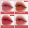 Lipgloss, 6 Farben, Feuchtigkeit, flüssiger Lippenstift, weicher Nebel, seidiger roter Farbton, Schlammlippen-Make-up, Kirschpfirsich-Lipgloss