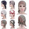 Bandanas Beanies Headwrap Moda Sıradan Erkekler Kadın Çiçek Baskı Türban Pamuk Şapka Bandana Kemoterapi Ulusal Rüzgar