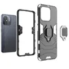 Custodie a ventosa con magnete per supporto da auto per Samsung A24 Xiaomi 13 Lite Redmi K60SE K60 12C Note 12 4G Hard PC TPU Metal Finger Ring Defender Hybrid Shockproof Phone Back Skin