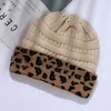 Beanies Beanie/Skull Caps Beanie Hat For Women Men Winter Knitted Autumn Leopard Outdoor Crochet Wool Warm Bonnet Cap Female Hats Girl