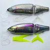 Appâts Leurres CF LURE appât articulé lumineux flottant 220mm 115g Shad Glider Swimbait leurres de pêche corps dur bar brochet peinture défaut en vente 230324