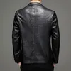 Men's Leather Faux Spring and Autumn Thin Soft Jacket Slim Fit Pattern Suit 230324