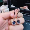 Dangle Earrings 14K Yellow Gold Jewelry Natural Sapphire Gemstone Bizuteria Garnet Earring For Women Silver 925 Topaz Drop