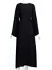 Ethnische Kleidung Herbst Elegante Frauen Muslimischen Kleid Abaya Kaftans Casual Marokko es Frau Dubai Türkei Islam Lange Robe Femme Vestidos 230324