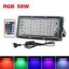 LED Flood Light 50W 100W AC220V Outdoor Floodlight Wit Warm Wit RGB Outdoor Spotlight Waterdichte Street Lamp Garden Verlichting