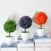 Fleurs décoratives artificielles Mini bonsaï arbre Pot simulation plante fausse fleur en Pot ornement pour la maison chambre bureau jardin