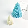 Candele Grande albero di Natale rotante geometrico Candela profumata Stampo in silicone Candele natalizie fatte a mano per alberi di Natale Stampi in silicone 3D 230324