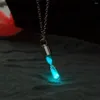 Pendant Necklaces Juno Time Hourglass Multicolor Luminous Glass Tube Necklace Accessories