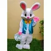 Halloween White Rabbit Mascot Costume Simulação de desenho anime Personagem tema dos adultos Tamanho do Natal A publicidade ao ar livre Terno para homens para homens