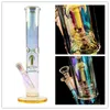 Noctilucent Bong Glass Bong Diffused Downstem Recycler Dab Rig Hookah with Ice Holder 14mm Joint Bowl Glass Water Bongs