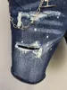 Jeans pour hommes 2023 été fête plage court italie hommes Shorts hommes Denim pantalon bouton mince bleu trou 2 pour 513