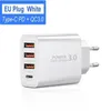 Quick Charge 3.0 USB C Snelle Opladers PD 20W Power 3USB PD Thuis Muur Opladen Type C Adapter voor IPhone 13 Pro Max Samsung