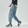 Jeans pour hommes Hip Hop Cargo Pants Hommes Mode Casual Harem Joggers Pantalon Streetwear Denim Plus Size S-8XL