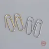 Charm LKO 100 Real 925 Sterling Silver Creative Paper Clip Earrings For Women Party Fine Trendy Jewellery Accessories Girls Earrings Z0323