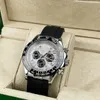 Med originalbox Mens Watches Watch 40mm 2813 Automatisk mekanisk rörelse titta på lysande safir 904l gummi sport vind modewatches montre de luxe