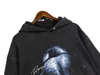 Version High American Street Rhude Leopard Head English Printed Wash Water slitna Loose Men's and Women's Hoodies