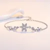 Fresh Crystal Flower Bracelet Minority Design Student Temperament Bracelet Ins Tide Net Red Birthday Gift