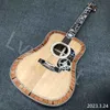 Custom Deluxe D200 Guitare acoustique en épicéa massif Dos et éclisses en palissandre massif avec finition brillante Guitare électrique acoustique folk D-200