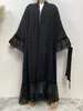 Ubranie etniczne Czarne Ramadan Eid Mubarak niqab szat kimono femme muzulme Dubai Abaya Turcja Arabic ABAYAS For Women Muzułmańska sukienka Hijab 230324