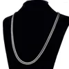 Kettingen 50 cm/60 cm trendy 316L roestvrij staal zilverkleur figaro franco doos ketting cadeau heren dames ketting sieraden 6 mm brede verkoop