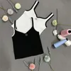 Womens Knit Tanks Dames Top Merk Katoen Sexy Sport Vest Hemdje Letter Mouwloos Gebreide Top