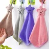 Towel Cute Star Hand 22x42cm 4 Color Cartoon Coral Velvet Soft Plush Rag Kitchen Bathroom Hanging Test For Products