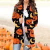 Damenjacken Hautfreundlicher Halloween-Mantel mit langen Strickjackenärmeln zum Ausgehen