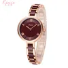 Relógios de pulso Kimio Quartz Diamond Wrist Watch Alloy Rose Gold Gold Women Bracelet Dress Woman Women Watches Ladies K6263s