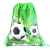 Geschenkverpackung 12 Stück Fußball-Themenrucksack Alles Gute zum Geburtstag Party Vliesstoffe Fußball Kordelzug Geschenke Tasche Babyparty Mochila 230324