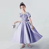 Girl Dresses Elder Girls Prom Dress For Teenagers Long Evening Birthday Party Gown Formal Costume Pleated Satin Tribute Silk Clothing