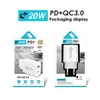 PD 20W Charger 5V 3A UK Typ C QC3 0 Dubbelport Fast Charging Adapter Charging Head