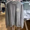 Men's Hoodies Sweatshirts Vintage Gray Thick Sweatshirt Graphic Round Neck Loose Long Sleeve Ladies Autumn Streetwear Oversize Tops 230323