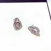 Charme Nouvelle Arrivée Double Cercle Shine Zircon Boucle D'oreille pour les Femmes Romantique AAA Zircon Boucle D'oreille Bling Goutte Oreille Anneau Bijoux Brincos Z0323