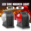 Universale 2 pz Auto Rotonda Led Lucidatura Fari Luce di Indicatore Laterale Super-Luminoso Bianco/Rosso Luce Double Sided indicatore di direzione Per Rimorchio del Camion