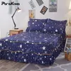 Mattress Pad 3Pcs Bed Sheet Cotton Lace Skirt Elastic Fitted Double Bedspread Mattress Cover Home Pillowcase Bedding Set Bedsheet 2 Seater 230324