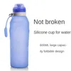 Waterfles 600 ml draagbare waterkop sile vouwdrinkfles reis drop-resistente zachte water beker eenvoudige buitensportbeker p230324