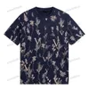 xinxinbuy T-shirt da uomo firmata 23ss Paris Wheat fiore lettera stampa cotone manica corta donna Nero Bianco blu XS-2XL