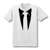 رجال القمصان الجدة رجال Tuxedo Tees الرجعية التعادل مضحك camisetas o-neck أعلى tshirts اللياقة البدنية عارضة حجم الملابس حجم xs-xxl