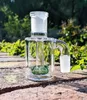 3 -calowy szklany łapacz popiołu 14 mm 4590 stopni Mini Hookah Glash Bong Catchers Gruby Pyrex Clear Bubbler Ashcatcher Green