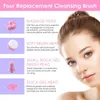 Rengöringsverktyg Tillbehör Electric Cleansing Brush Double Brush Head Design Skin åtdragning Face Slim Manual Massager Automatisk Spin Face Cleaner 230324