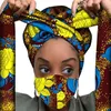 Bandanas Durag till försäljning afrikansk headwrap kvinnor vaxtyg traditionellt huvud halsduk turban set med matchande bild mas.k skydd set 230323